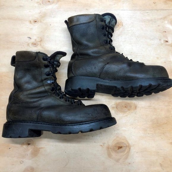 Terra Shoes Mens Terra Work Boots Brown Leather Size 9 Hard Poshmark